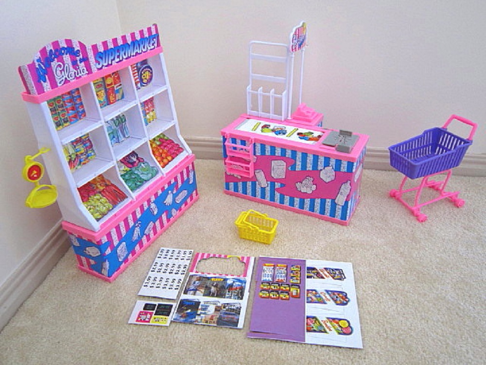 Gloria Barbie Size Dollhouse Furniture Supermarket Play Set 